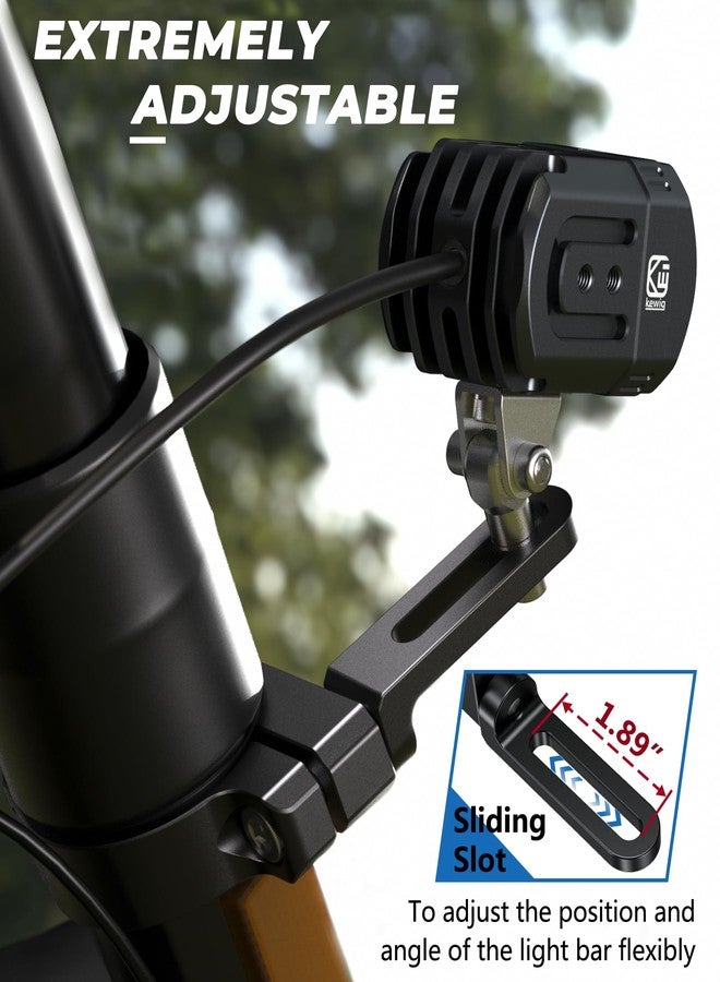 VAZESWIN UTV Light Bar Mount, Sturdy Aluminium Alloy LED Light Mounting Bracket, 360° Rotating Adjustable UTV Roll Bar Clamp Mount Fit on 1.5" / 1.75" / 1.85" / 2" / 2.1" Roll Cages (1 PC) - Image 3